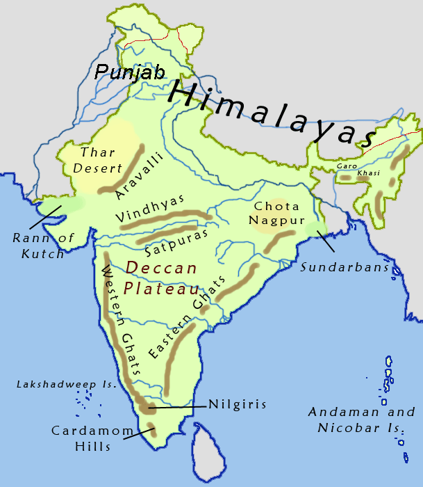 aravalli range in india map